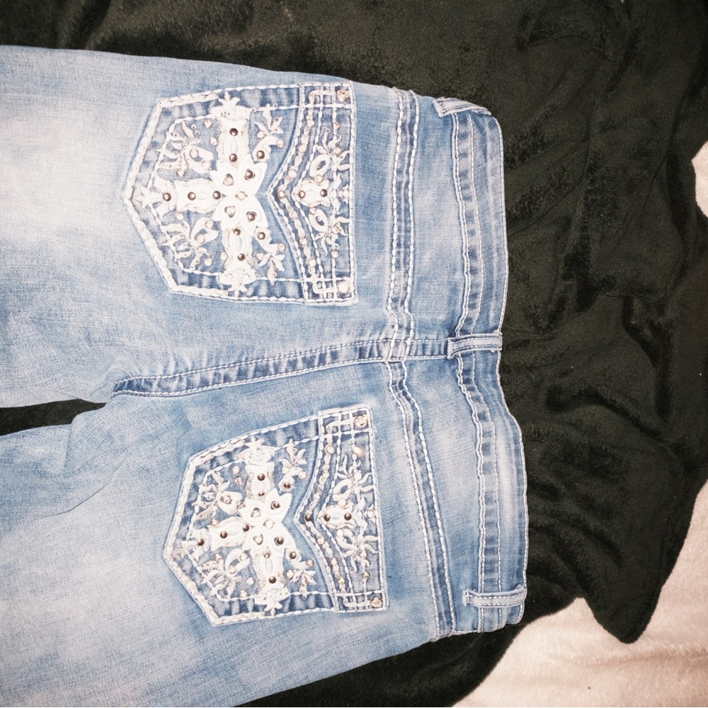 Embroidered Blue Women's Jeans